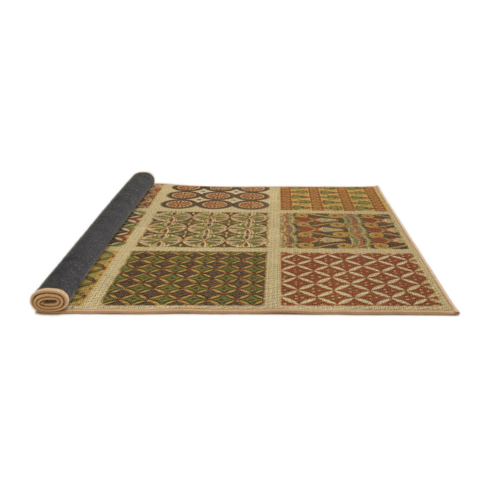 Thickness of Patterned Orange Rug, pat2685brn