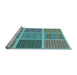 Sideview of Machine Washable Transitional Turquoise Green Rug, wshpat2685lblu