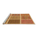 Sideview of Machine Washable Transitional Orange Rug, wshpat2685org