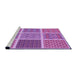 Sideview of Machine Washable Transitional Orchid Purple Rug, wshpat2685pur