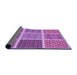 Thickness of Patterned Orchid Purple Rug, pat2685pur