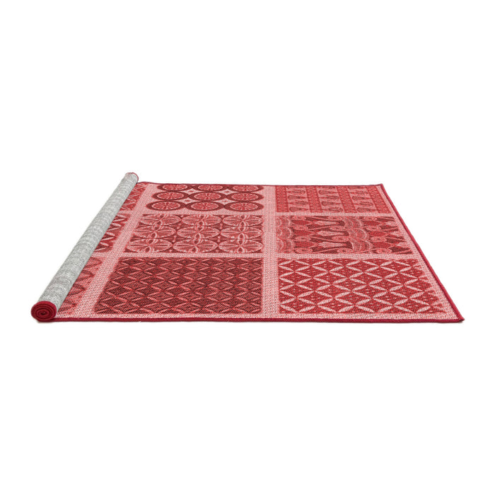 Sideview of Machine Washable Transitional Red Rug, wshpat2685rd