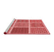 Sideview of Machine Washable Transitional Red Rug, wshpat2685rd