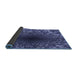 Thickness of Patterned Light Slate Blue Rug, pat2686blu