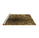 Sideview of Machine Washable Transitional Cinnamon Brown Rug, wshpat2686brn