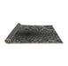 Thickness of Patterned Charcoal Black Rug, pat2686gry