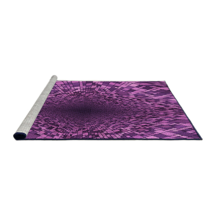 Sideview of Machine Washable Transitional Purple Rug, wshpat2686pur