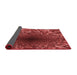 Thickness of Patterned Cranberry Red Rug, pat2686rd