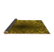 Thickness of Patterned Orange Gold Rug, pat2686yw