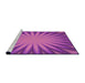 Sideview of Machine Washable Transitional Crimson Purple Rug, wshpat2687pur