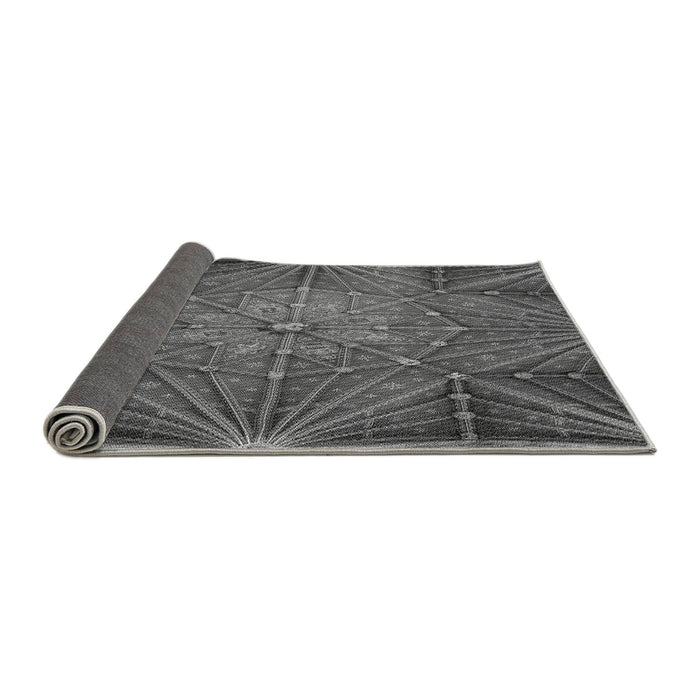 Thickness of Patterned Gray Rug, pat2688gry