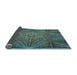 Thickness of Patterned Charcoal Blue Rug, pat2688lblu