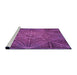 Sideview of Machine Washable Transitional Dark Magenta Purple Rug, wshpat2688pur