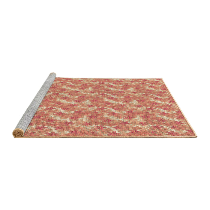 Sideview of Machine Washable Transitional Bright Orange Rug, wshpat2689brn
