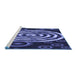 Sideview of Machine Washable Transitional Light Slate Blue Rug, wshpat269blu