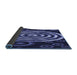 Thickness of Patterned Light Slate Blue Rug, pat269blu