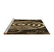 Sideview of Machine Washable Transitional Copper Brown Rug, wshpat269brn