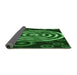 Thickness of Patterned Dark Forest Green Rug, pat269grn