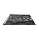 Sideview of Machine Washable Transitional Charcoal Black Rug, wshpat269gry