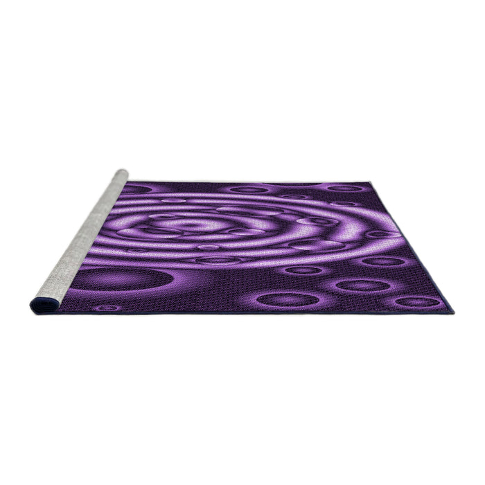 Sideview of Machine Washable Transitional Purple Rug, wshpat269pur