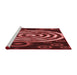 Sideview of Machine Washable Transitional Maroon Red Rug, wshpat269rd