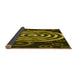 Thickness of Patterned Black Brown Rug, pat269yw