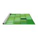 Sideview of Machine Washable Transitional Emerald Green Rug, wshpat2690grn