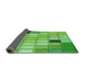 Thickness of Patterned Emerald Green Rug, pat2690grn