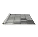 Sideview of Machine Washable Transitional Silver Gray Rug, wshpat2690gry