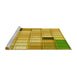 Sideview of Machine Washable Transitional Bright Gold Yellow Rug, wshpat2690yw