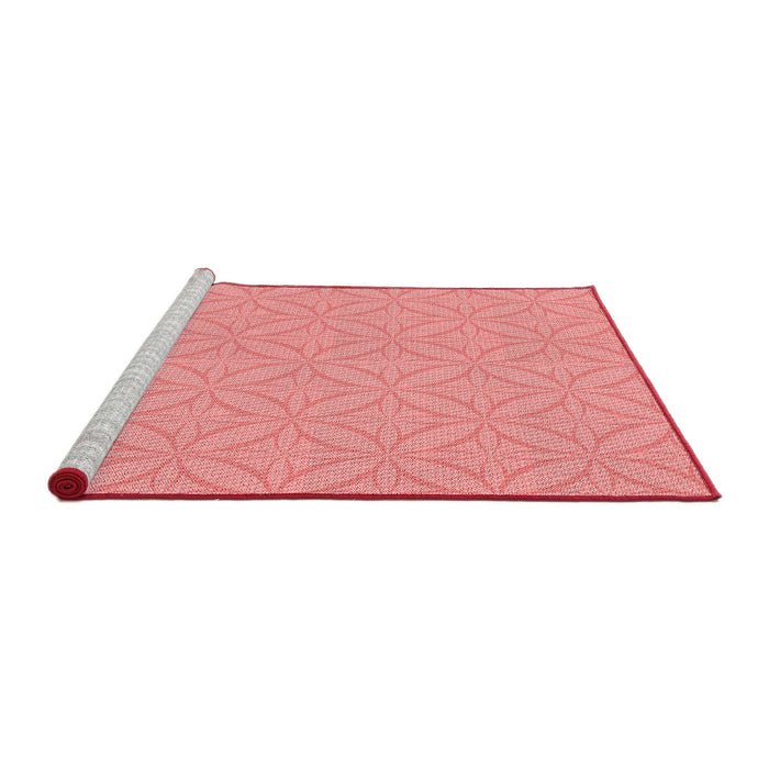 Sideview of Machine Washable Transitional Pastel Pink Rug, wshpat2691rd