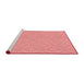 Sideview of Machine Washable Transitional Pastel Pink Rug, wshpat2691rd