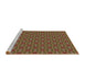 Sideview of Machine Washable Transitional Cinnamon Brown Rug, wshpat2693brn