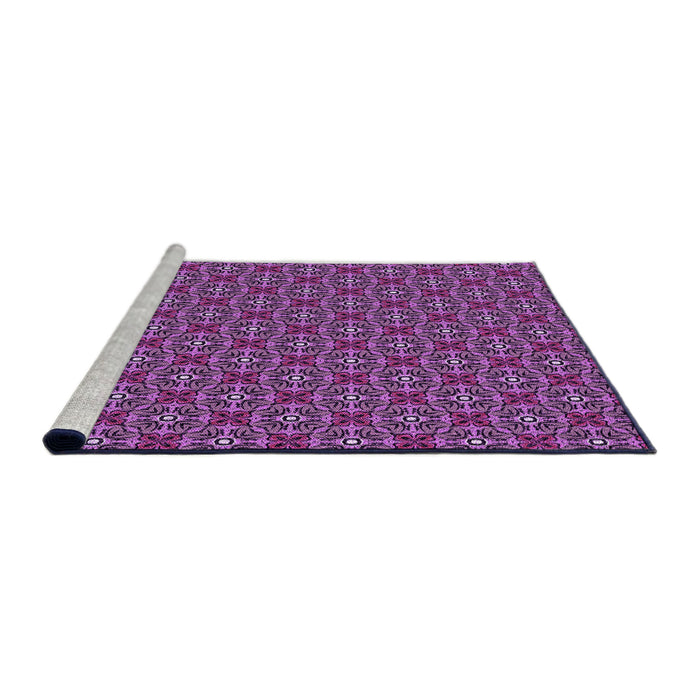 Sideview of Machine Washable Transitional Purple Rug, wshpat2693pur