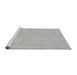 Sideview of Machine Washable Transitional Gray Rug, wshpat2694gry