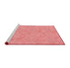 Sideview of Machine Washable Transitional Light Salmon Pink Rug, wshpat2694rd