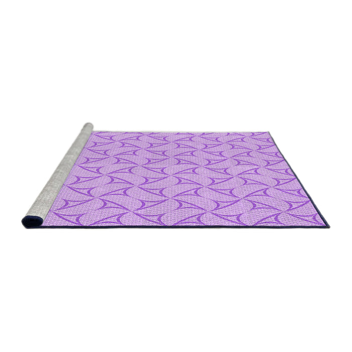 Sideview of Machine Washable Transitional Purple Rug, wshpat2695pur