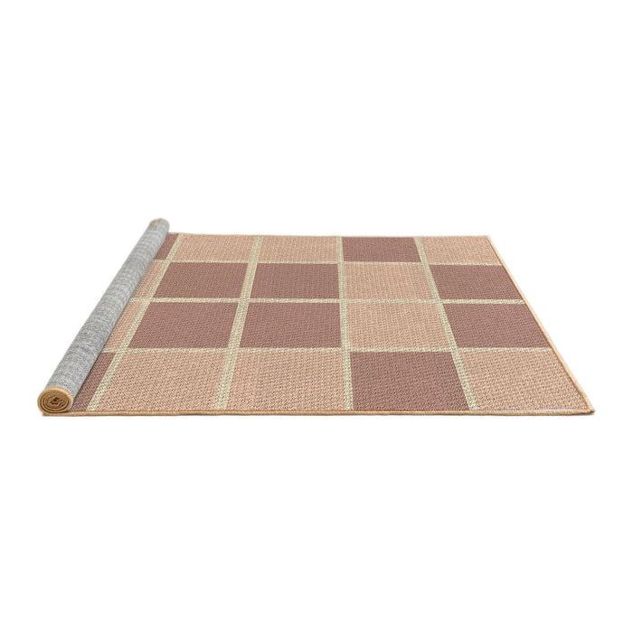 Sideview of Machine Washable Transitional Sunrise Orange Rug, wshpat2696brn