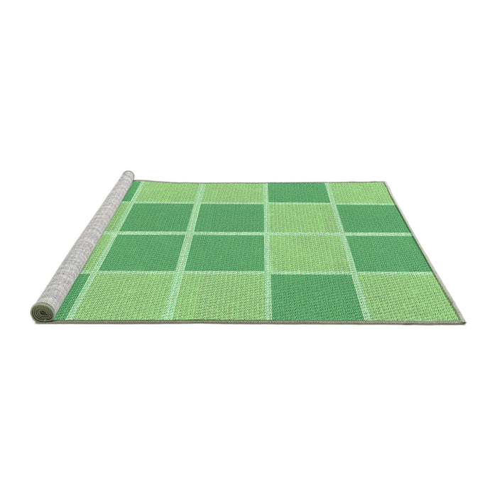 Sideview of Machine Washable Transitional Jade Green Rug, wshpat2696grn