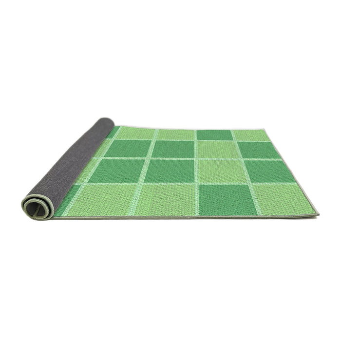 Thickness of Patterned Jade Green Rug, pat2696grn