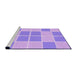 Sideview of Machine Washable Transitional Mauve Purple Rug, wshpat2696pur