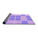 Thickness of Patterned Mauve Purple Rug, pat2696pur