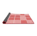 Thickness of Patterned Pastel Pink Rug, pat2696rd