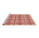 Sideview of Machine Washable Transitional Orange Rug, wshpat2697brn