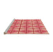 Sideview of Machine Washable Transitional Light Salmon Rose Pink Rug, wshpat2697org