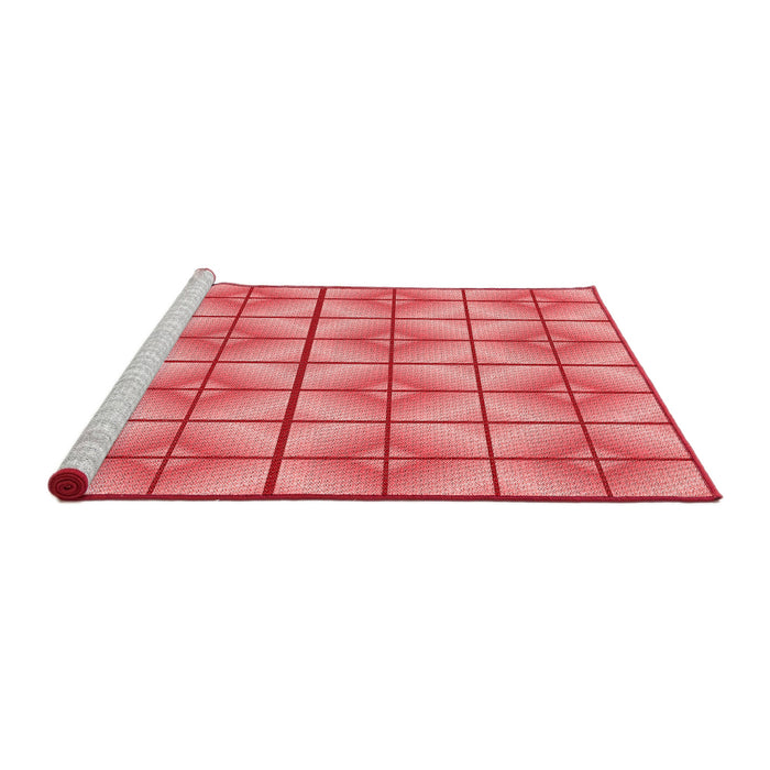 Sideview of Machine Washable Transitional Light Coral Pink Rug, wshpat2697rd
