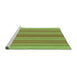 Sideview of Machine Washable Transitional Dark Yellow Green Rug, wshpat2698grn