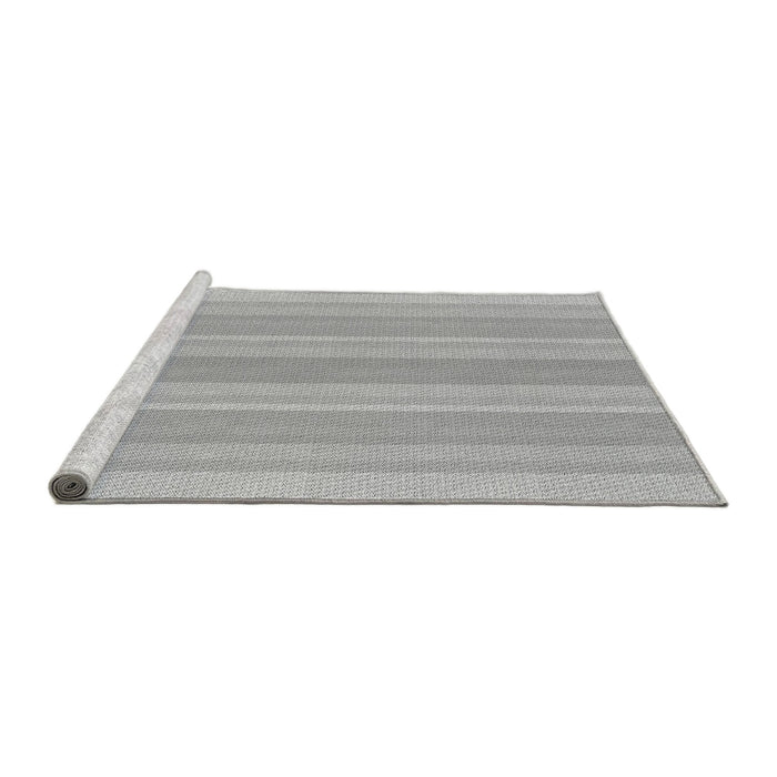 Sideview of Machine Washable Transitional Silver Gray Rug, wshpat2698gry