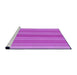 Sideview of Machine Washable Transitional Fuchsia Magenta Purple Rug, wshpat2698pur