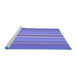 Sideview of Machine Washable Transitional Purple Mimosa Purple Rug, wshpat2699blu